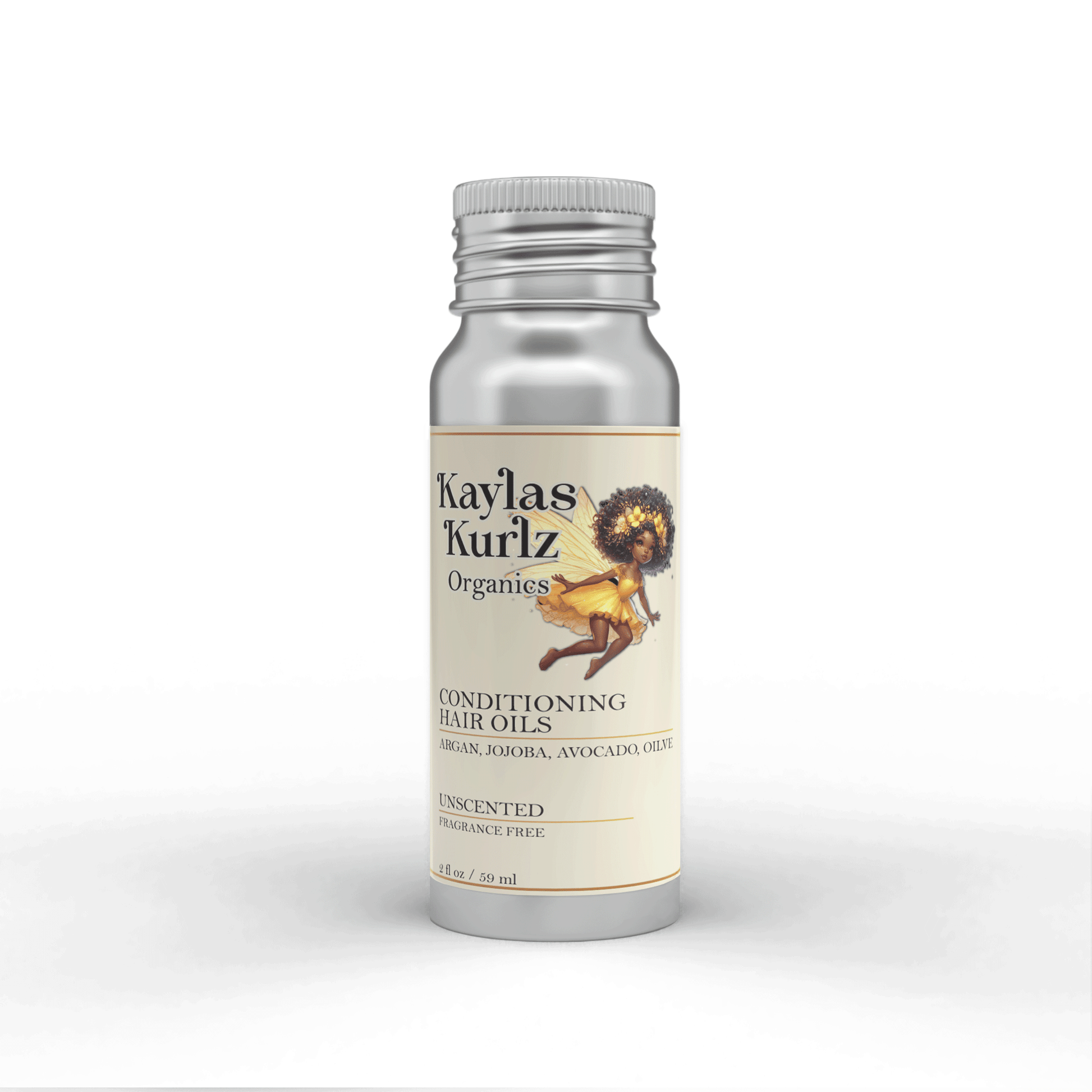 A bottle of Whimsy & Wonder Hair Conditioning Oil Hair Serum with the label showing the product name against  white background.